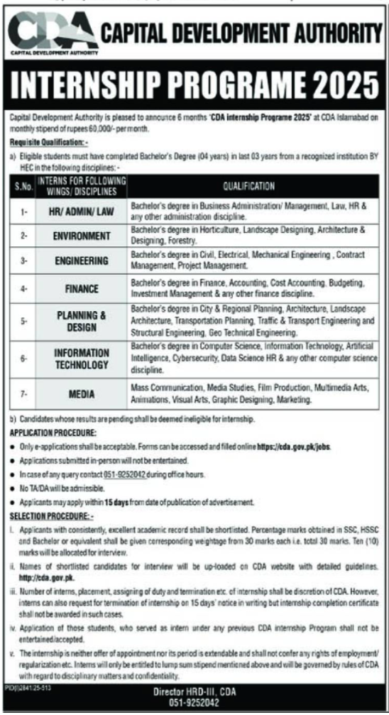 Capital Development Authority CDA